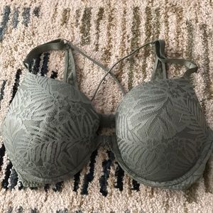 Forest Green Pink Victoria Secret Bra